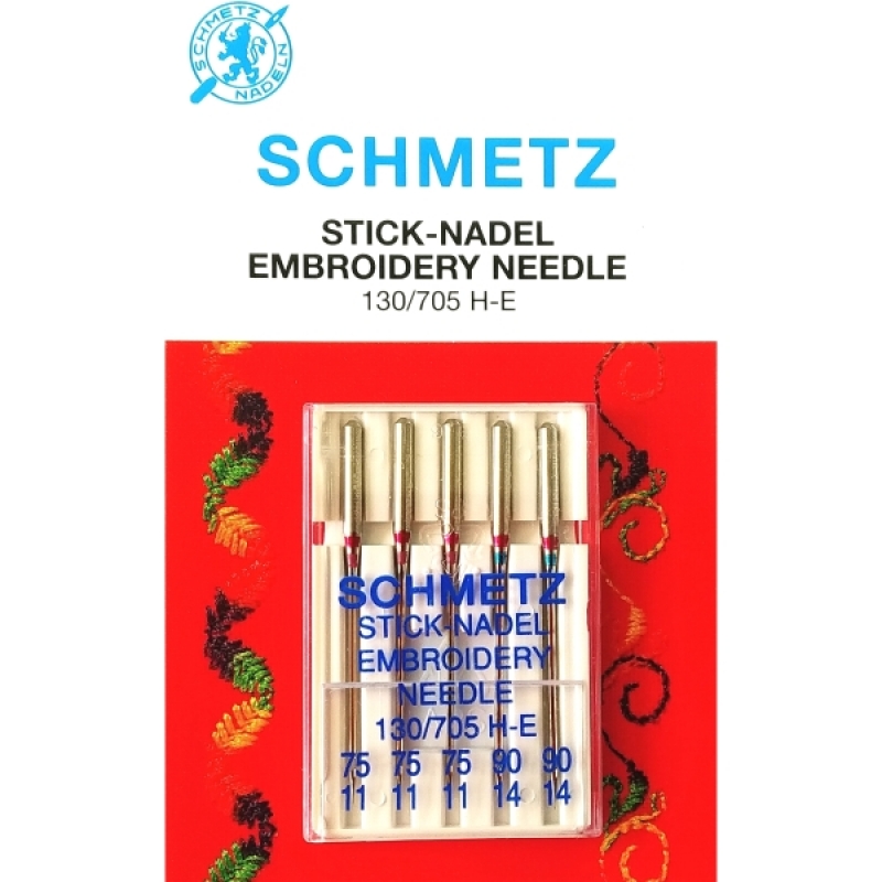 Иглы вышивальные Schmetz Embroidery №75-90