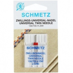 Голка подвійна універсальна Schmetz Twin Universal №80 / 2.5 фото