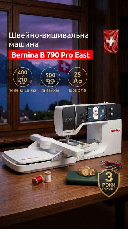 Швейно-вишивальна машина Bernina 790 Pro East
