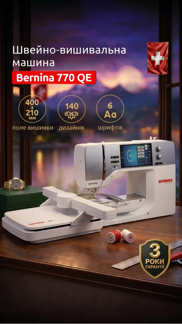 Швейно-вышивальная машина Bernina 770 QE Plus
