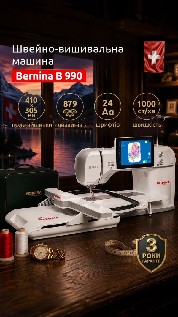 Швейно-вышивальная машина Bernina B 990