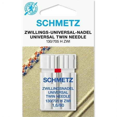 Игла двойная универсальная Schmetz Twin Universal №80/1.6