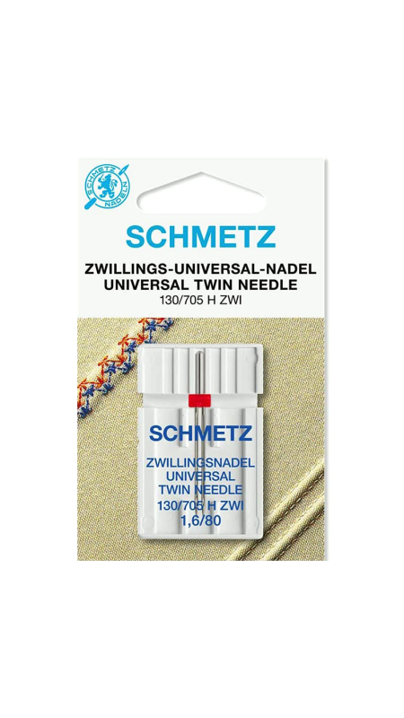 Игла двойная универсальная Schmetz Twin Universal №80/1.6