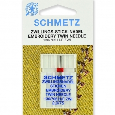 Подвійна вишивальна голка Schmetz Embroidery №75/2,0 фото