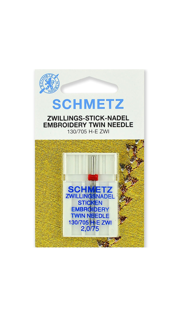 Подвійна вишивальна голка Schmetz Embroidery №75/2,0