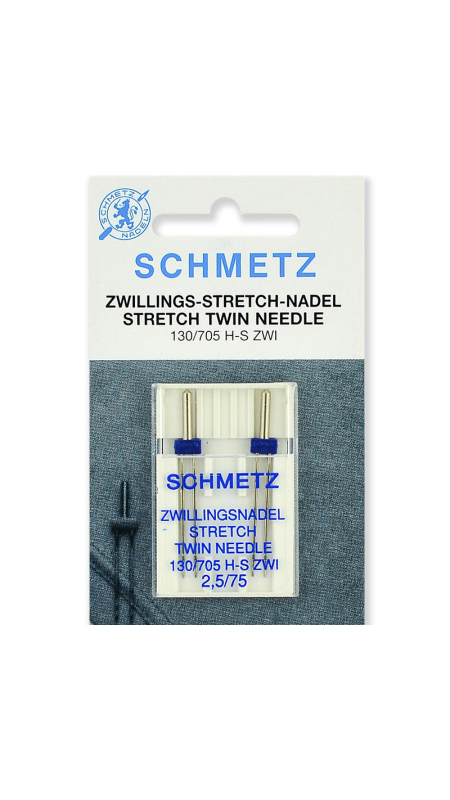 Иглы двойные для стрейча Schmetz Twin Stretch №75/2.5