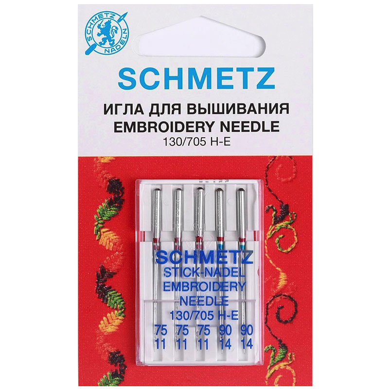 Голки для вишивання Schmetz Embroidery №75-90