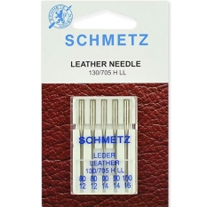 Голки для шкіри асорті Schmetz Leather №80-100 (5 шт). фото