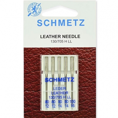Голки для шкіри асорті Schmetz Leather №80-100 (5 шт).