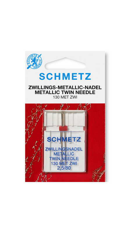 Игла двойная Schmetz Metallic Embroidery №80/2.5