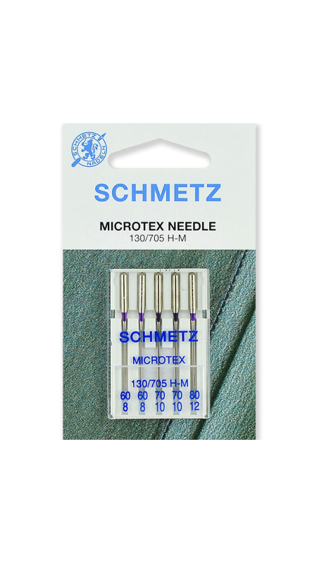 Голки для мікротекстиля асорті Schmetz Microtex №60-80