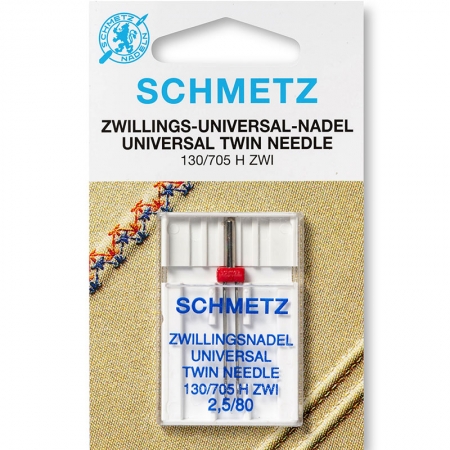 Голка подвійна універсальна Schmetz Twin Universal №80 / 2.5
