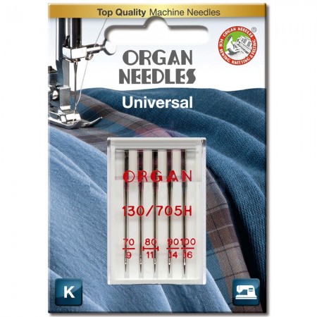Иглы универсальные Organ Universal №70-100
