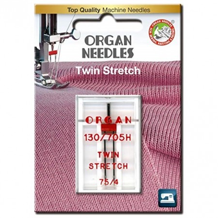 Игла двойная стрейч Organ Twin Stretch №75/4.0