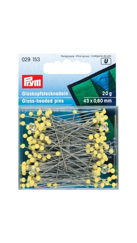 Булавки зі скляною головкою Prym 029153