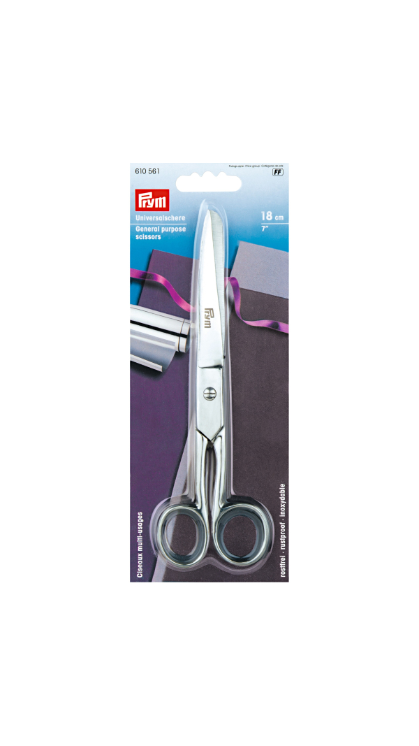 Ножницы цельностальные 18 см Prym 610561