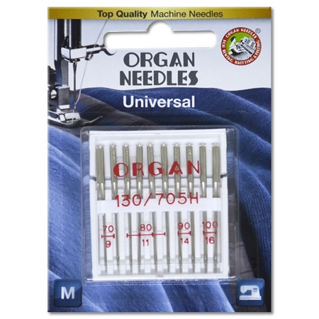 Иглы универсальные Organ Universal №70-100 ассорти 10 штук