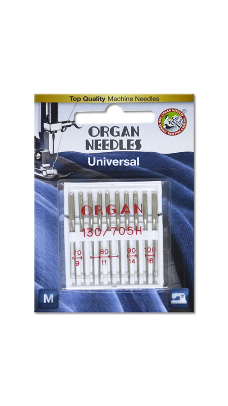 Голки універсальні Organ Universal №70-100 асорті 10 штук