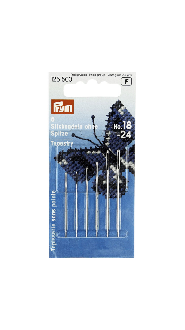 Голки Prym 125560 без вістря для вишивання хрестиком №18-24