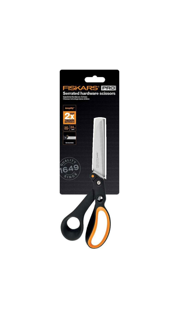 Ножницы Fiskars Amplify 24 см 1020223 с зазубренным лезвием