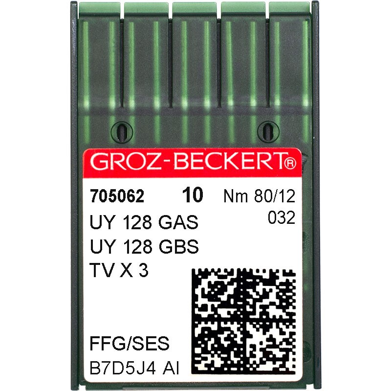 Иглы промышленные Groz-Beckert UY128GAS SES №80