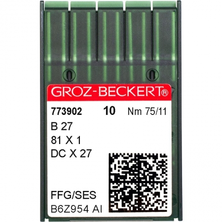 Иглы промышленные Groz-Beckert DCx27 SES №75