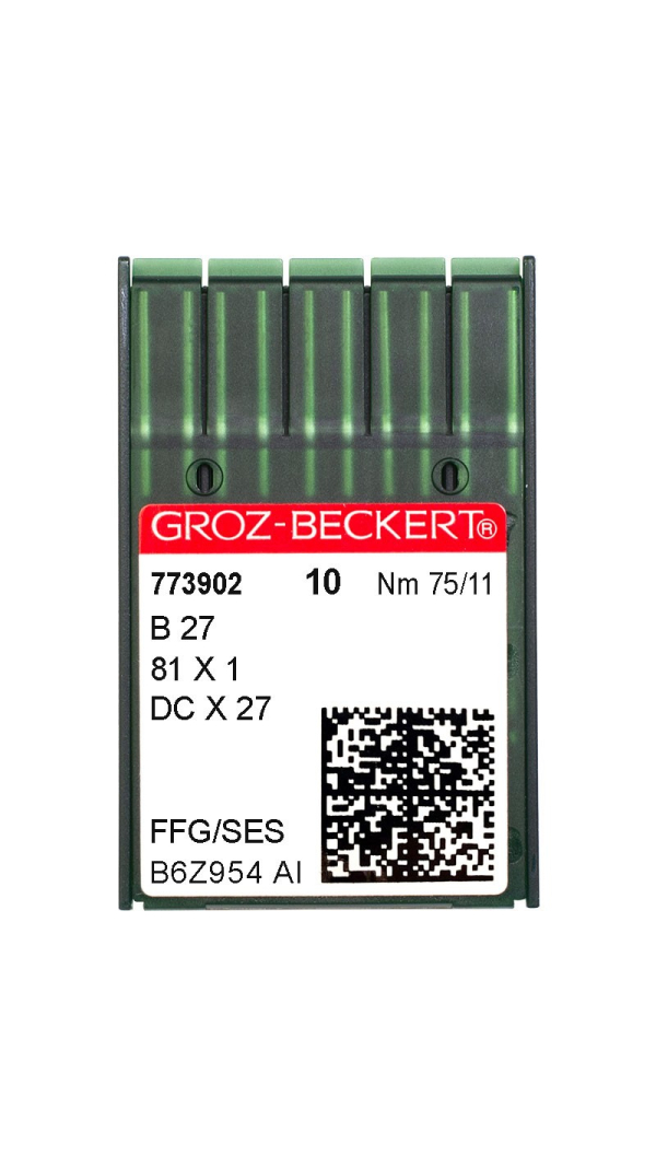 Иглы промышленные Groz-Beckert DCx27 SES №75