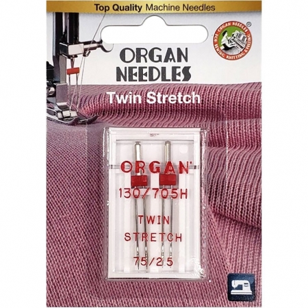 Голка подвійна стрейч Organ Twin Stretch №75/2.5