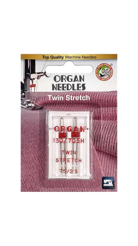 Игла двойная стрейч Organ Twin Stretch №75/2.5