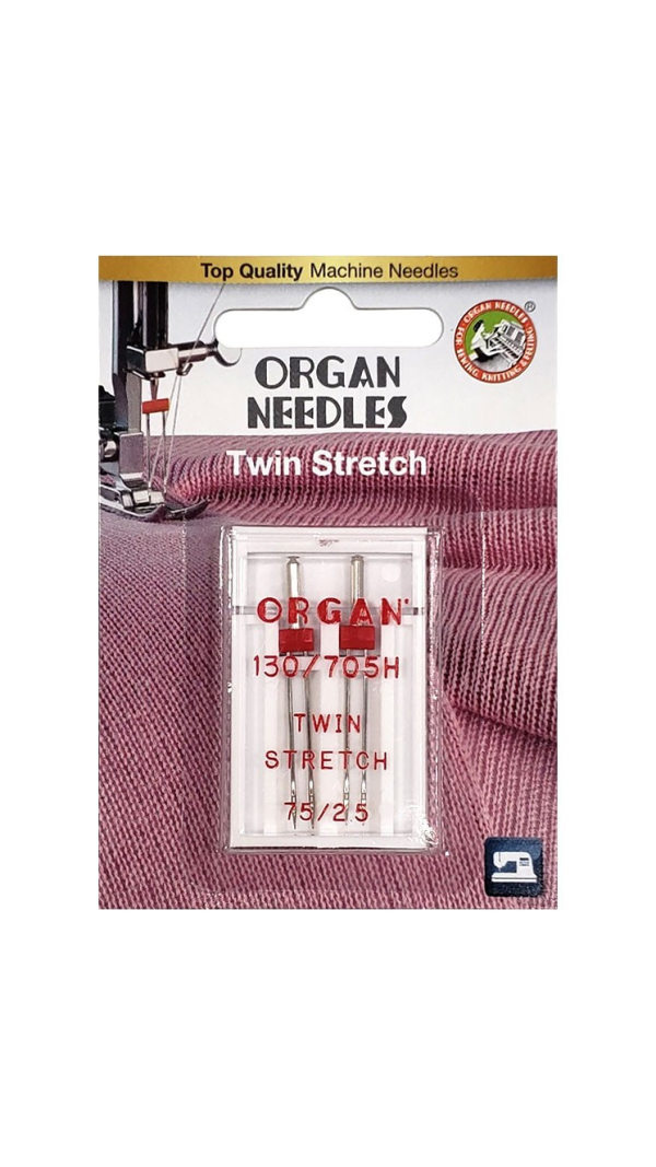 Голка подвійна стрейч Organ Twin Stretch №75/2.5