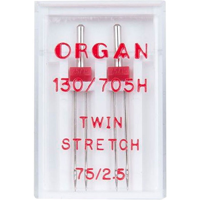 Игла двойная стрейч Organ Twin Stretch №75/2.5