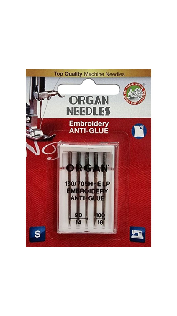 Иглы для вышивки Organ Embroidery Anti-Glue №90-100