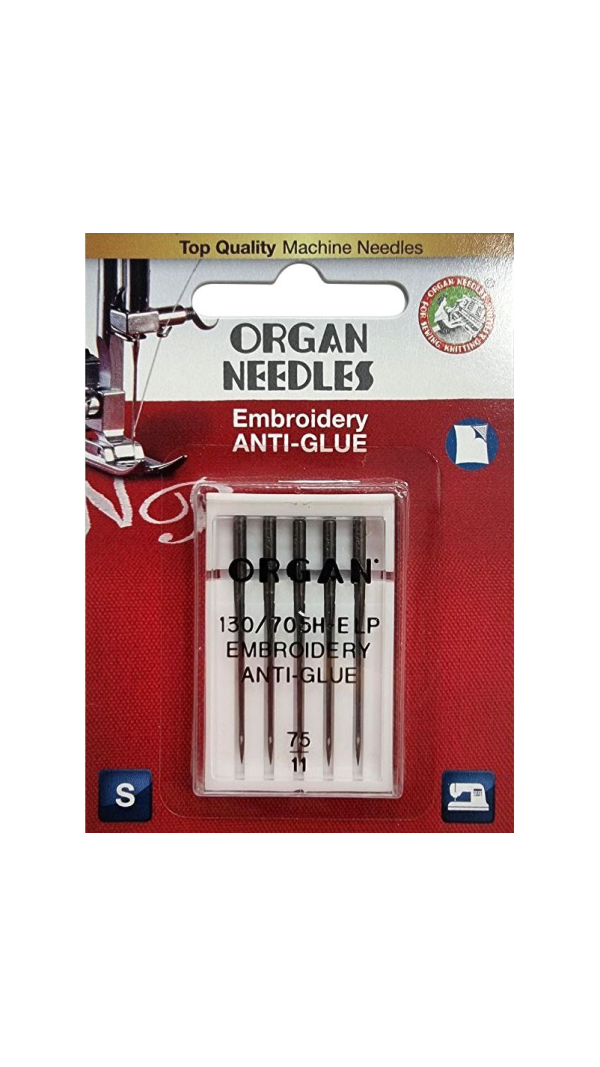 Иглы для вышивки Organ Embroidery Anti-Glue №75
