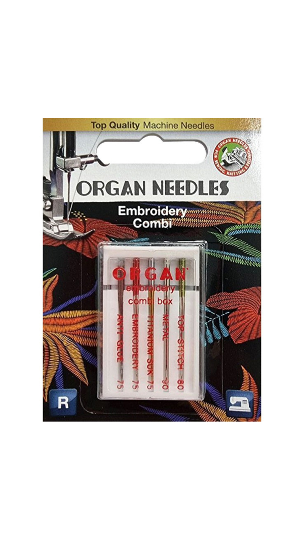 Голки для вишивки Organ Embroidery Combi-Box 5 штук
