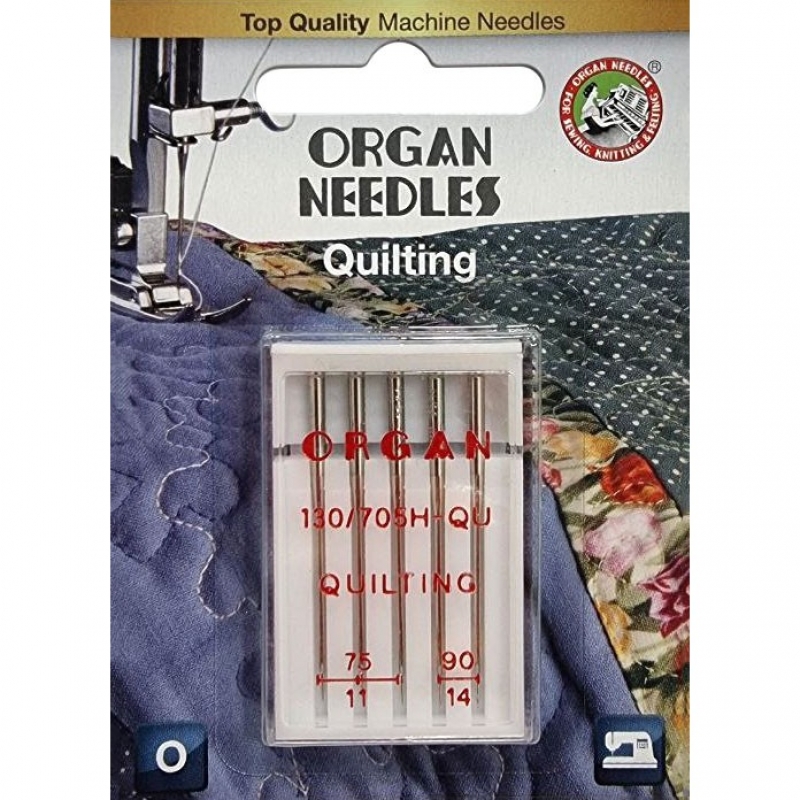 Иглы для квилтинга Organ H-QU Quilting №75-90 5 штук