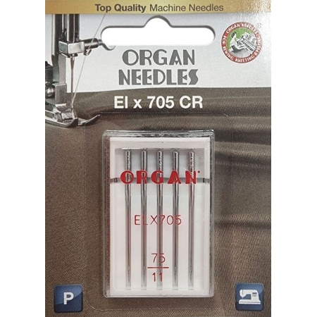 Иглы для оверлока Organ ELx705 CR PB №75 5 штук