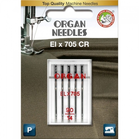 Иглы для оверлока Organ ELx705 CR PB №90 5 штук