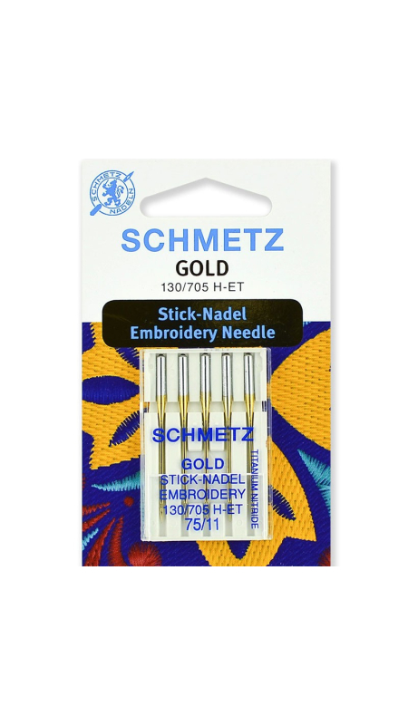 Иглы вышивальные Schmetz Gold Embroidery №75