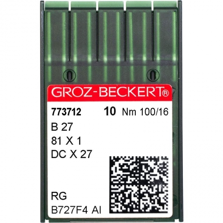 Иглы промышленные Groz-Beckert DCx27 RG №100