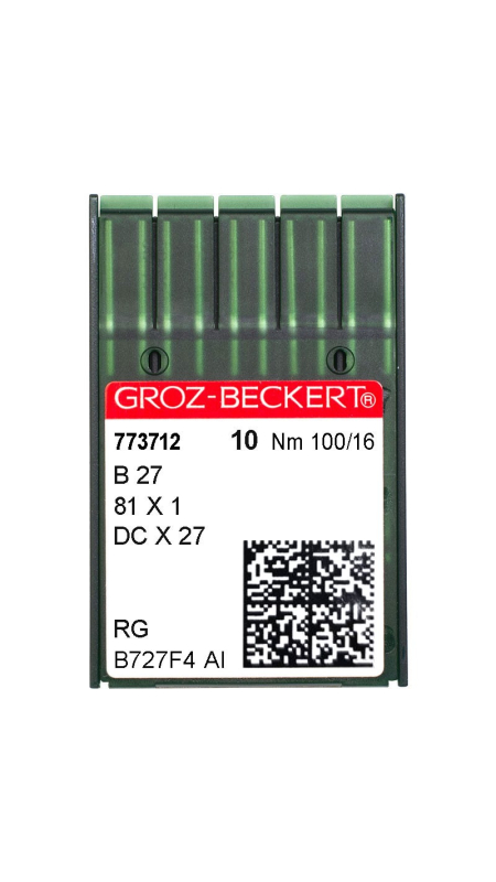 Голки промислові Groz-Beckert DCx27 RG №100