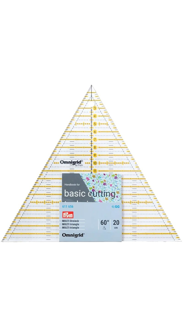 Линейка треугольник Omnigrid 20 см 60 градусов Prym 611656