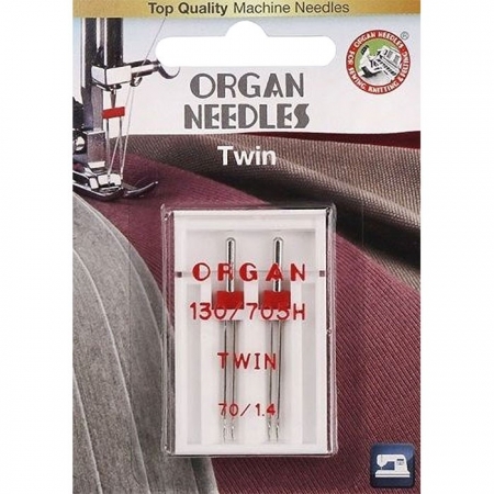 Игла двойная универсальная Organ Twin №70/1.4
