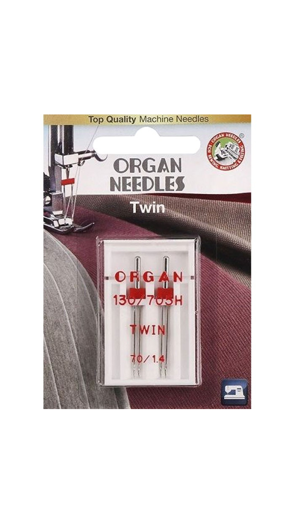 Игла двойная универсальная Organ Twin №70/1.4