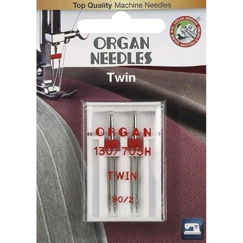 Игла двойная универсальная Organ Twin №90/2.0