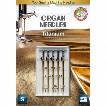 Иглы универсальные Organ Titanium №75-90 5 шт.