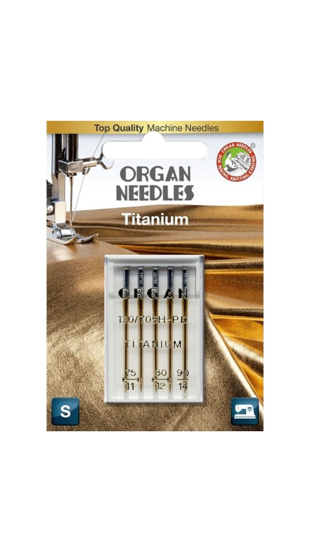 Голки універсальні Organ Titanium №75-90 5 шт.