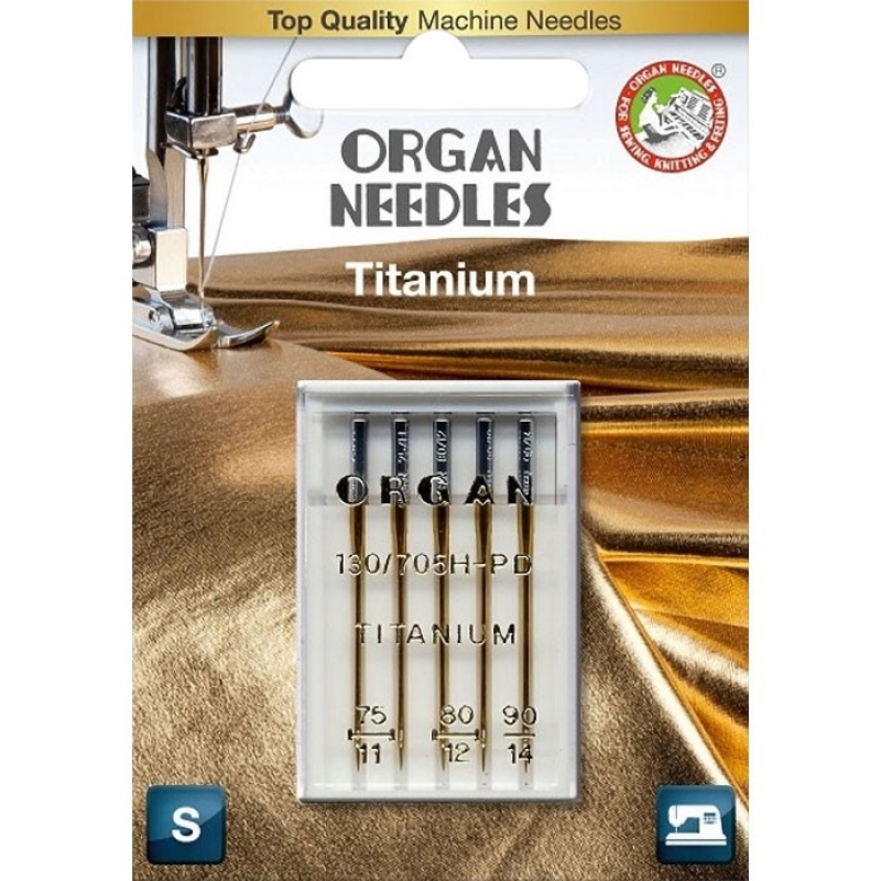 Иглы универсальные Organ Titanium №75-90 5 шт.