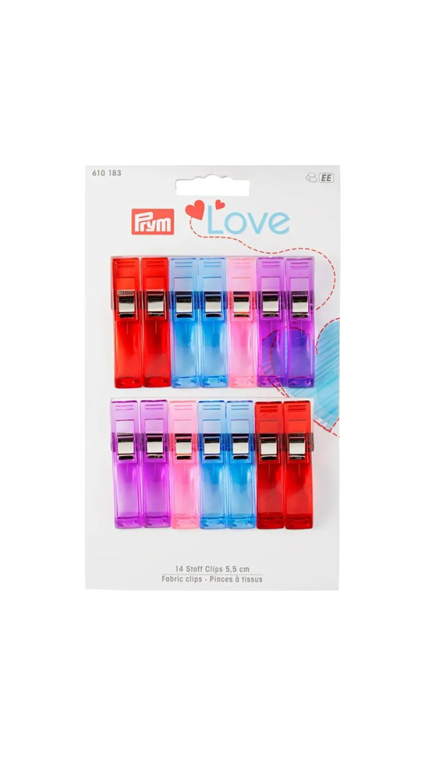 Прищіпки для роботи з тканинами Prym Love 610183 5,5 см 14 шт.