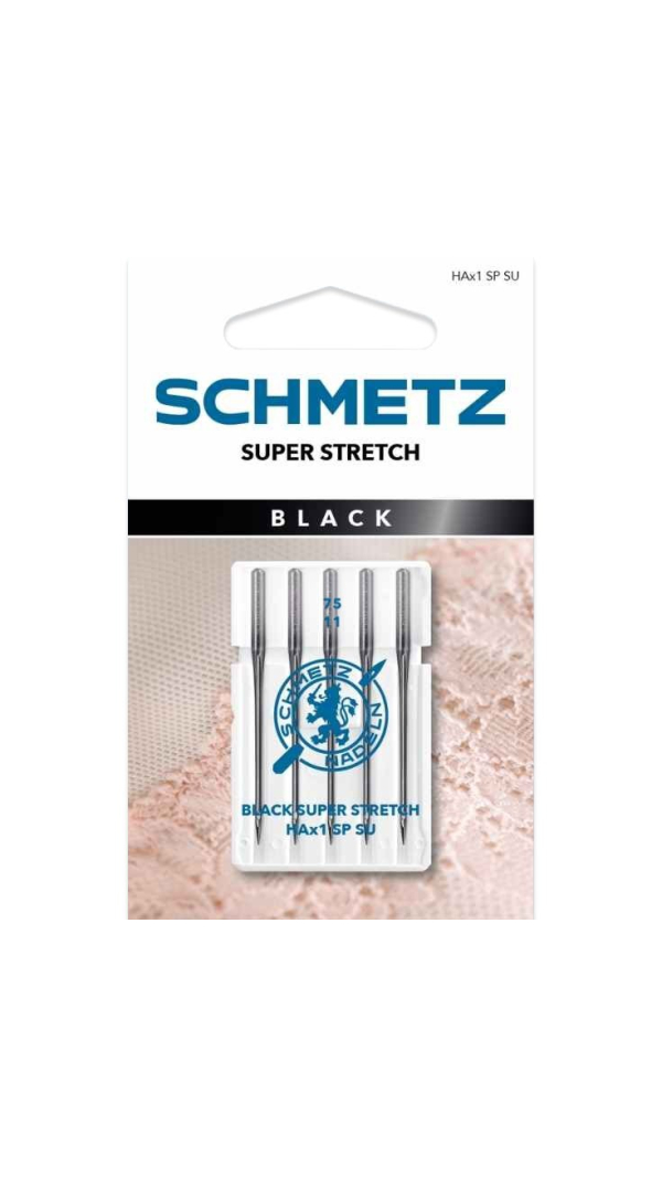 Иглы для трикотажа Schmetz Super Stretch №75 никелированные черные