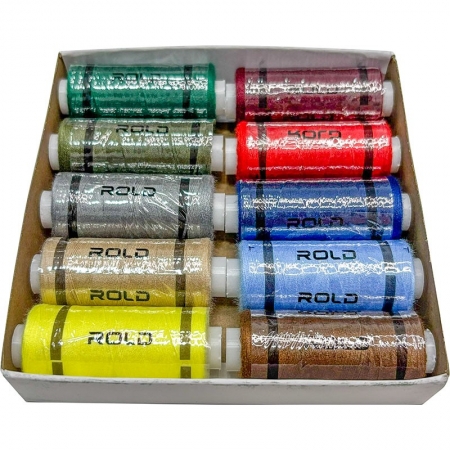 Набір різнокольорових ниток для шиття Rold 10 шт.